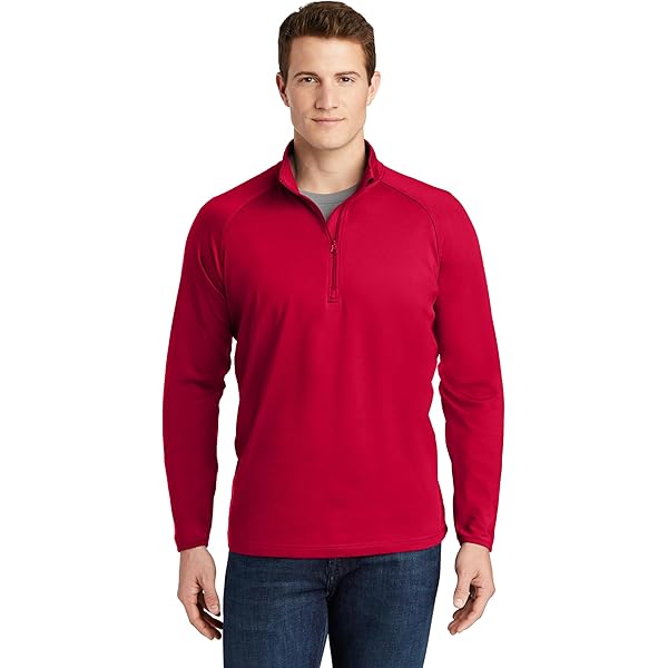 SPORT-TEK Unisex Tech Fleece Quarter Zip Pullover, Black, Small at